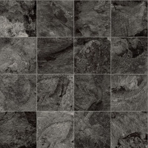 Dark grey marble tile vinyl - grey,