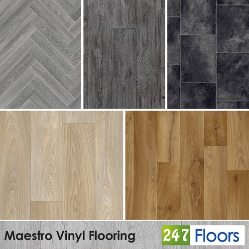 Plank tile effect vinyl - plank, &